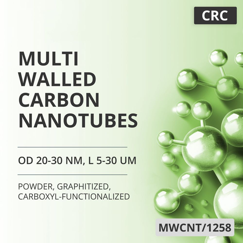 Multi-Walled Carbon Nanotubes, OD 20-30 nm, L 5-30 um, 99.9 wt%, Graphitized, Carboxyl-Functionalized (MWCNT/1258)