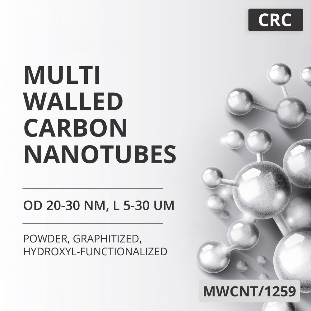 Multi-Walled Carbon Nanotubes, OD 20-30 nm, L 5-30 um, 99.9 wt%, Graphitized, Hydroxyl-Functionalized (MWCNT/1259)