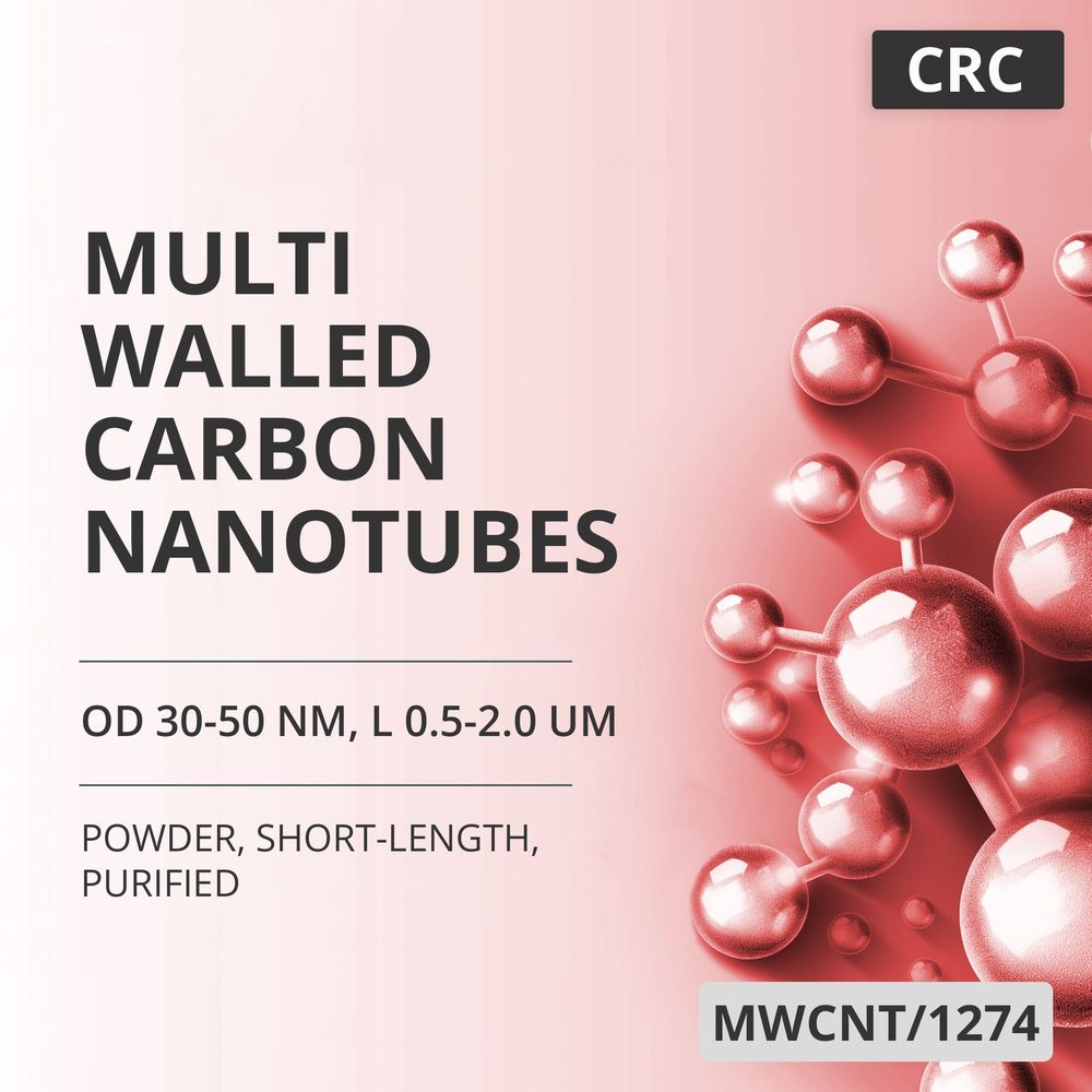 Multi-Walled Carbon Nanotubes, OD 30-50 nm, L 0.5-2.0 um, 98 wt%, Short-Length, Purified (MWCNT/1274)