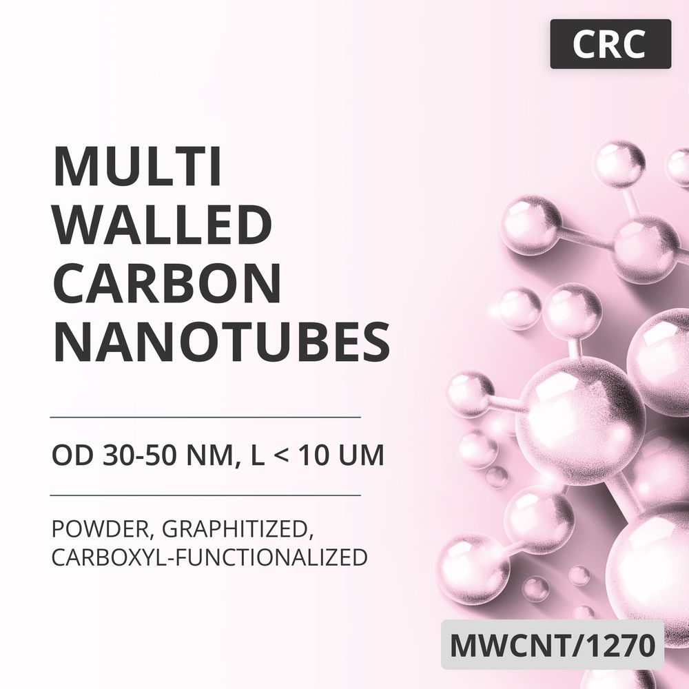 Multi-Walled Carbon Nanotubes, OD 30-50 nm, L < 10 um, 99.9 wt%, Graphitized, Carboxyl-Functionalized (MWCNT/1270)