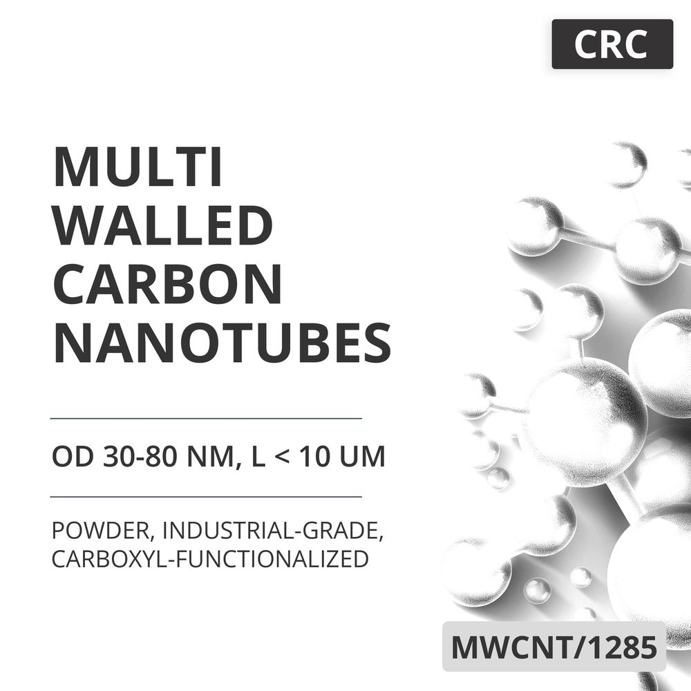 Multi-Walled Carbon Nanotubes, OD 30-80 nm, L < 10 um, 95 wt%, Industrial-Grade, Carboxyl-Functionalized (MWCNT/1285)