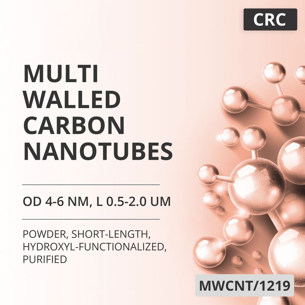 Multi-Walled Carbon Nanotubes, OD 4-6 nm, L 0.5-2.0 um, 98 wt%, Short-Length, Hydroxyl-Functionalized, Purified (MWCNT/1219)