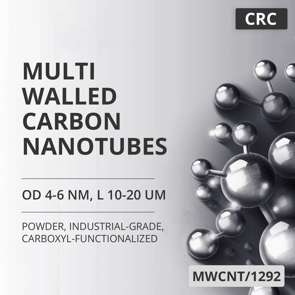 Multi-Walled Carbon Nanotubes, OD 4-6 nm, L 10-20 um, 95 wt%, Industrial-Grade, Carboxyl-Functionalized (MWCNT/1292)