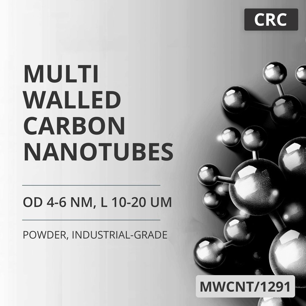 Multi-Walled Carbon Nanotubes, OD 4-6 nm, L 10-20 um, 95 wt%, Industrial-Grade (MWCNT/1291)