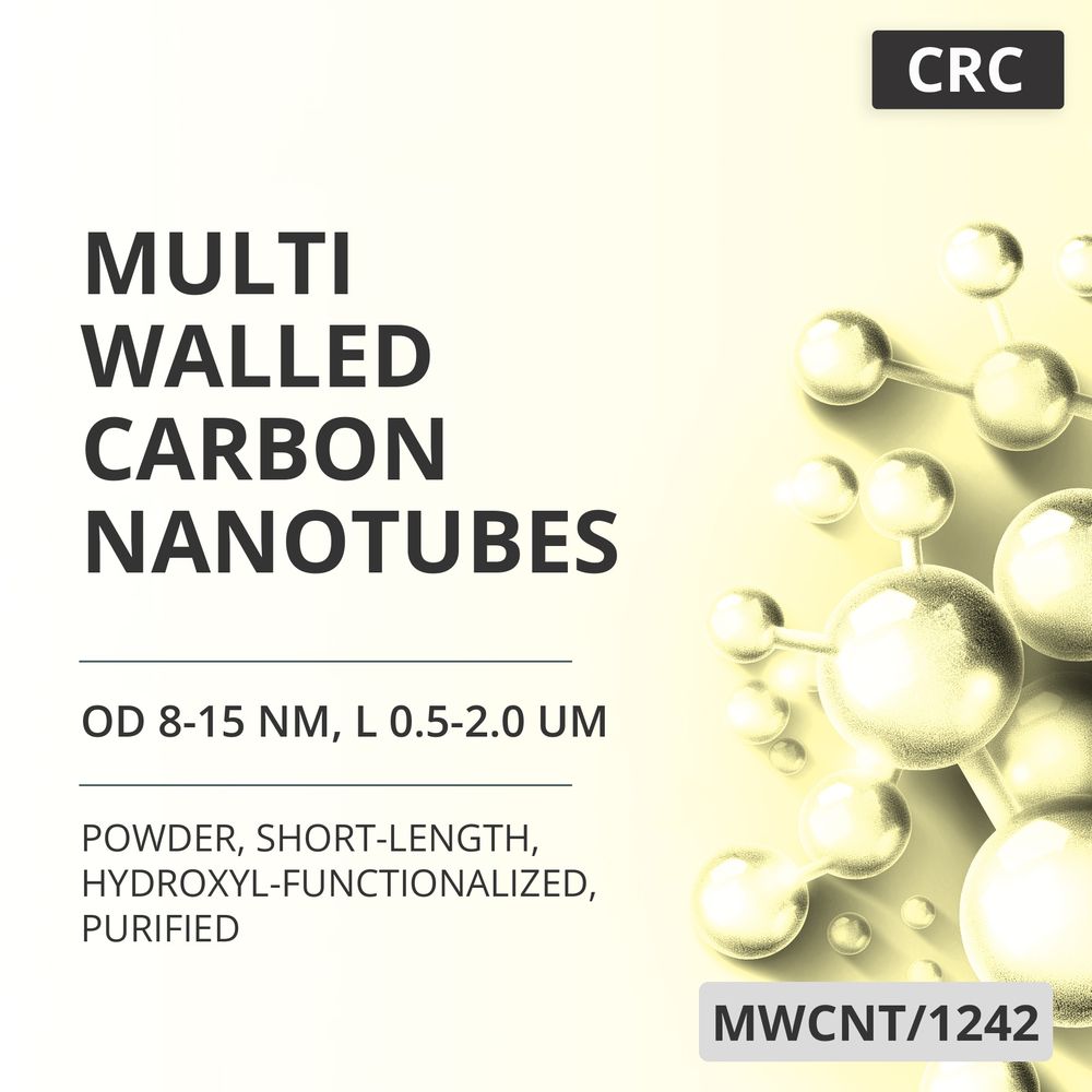 Multi-Walled Carbon Nanotubes, OD 8-15 nm, L 0.5-2.0 um, 95 wt%, Short-Length, Hydroxyl-Functionalized, Purified (MWCNT/1242)