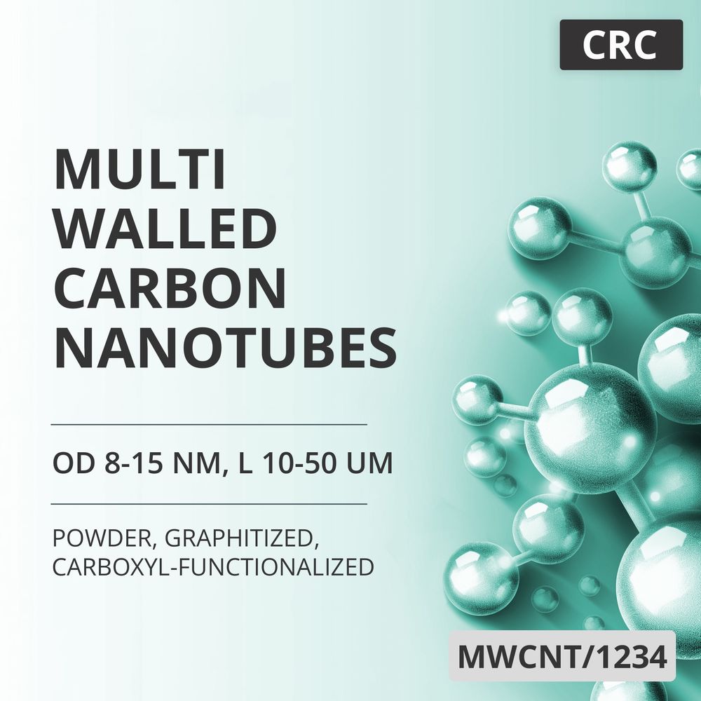 Multi-Walled Carbon Nanotubes, OD 8-15 nm, L 10-50 um, 99.9 wt%, Graphitized, Carboxyl-Functionalized (MWCNT/1234)