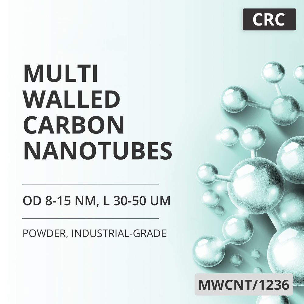Multi-Walled Carbon Nanotubes, OD 8-15 nm, L 30-50 um, 95 wt%, Industrial-Grade (MWCNT/1236)