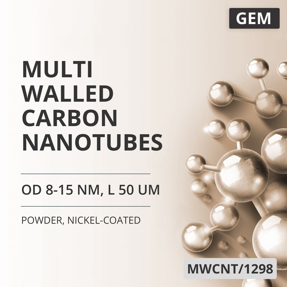 Multi-Walled Carbon Nanotubes, OD 8-15 nm, L 50 um, Nickel-Coated (MWCNT/1298)