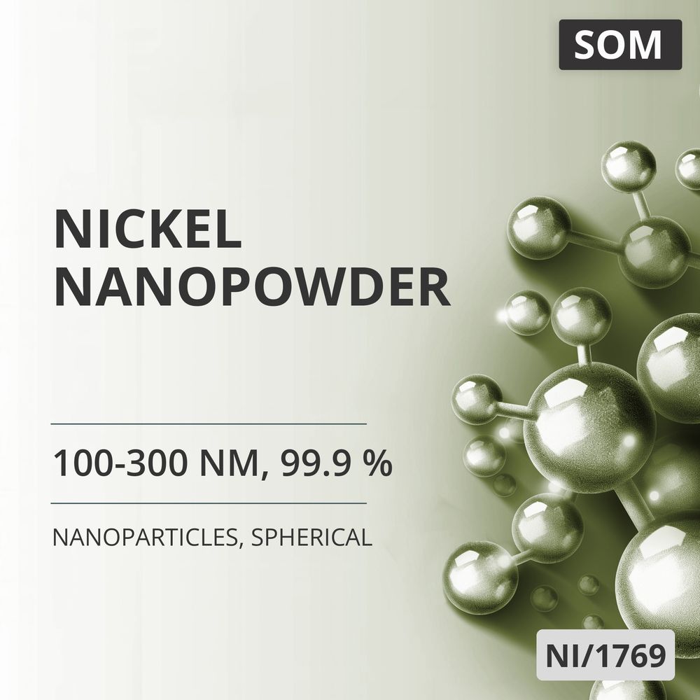Nickel Nanopowder, 100-300 nm, 99.9 %, Spherical (NI/1769)