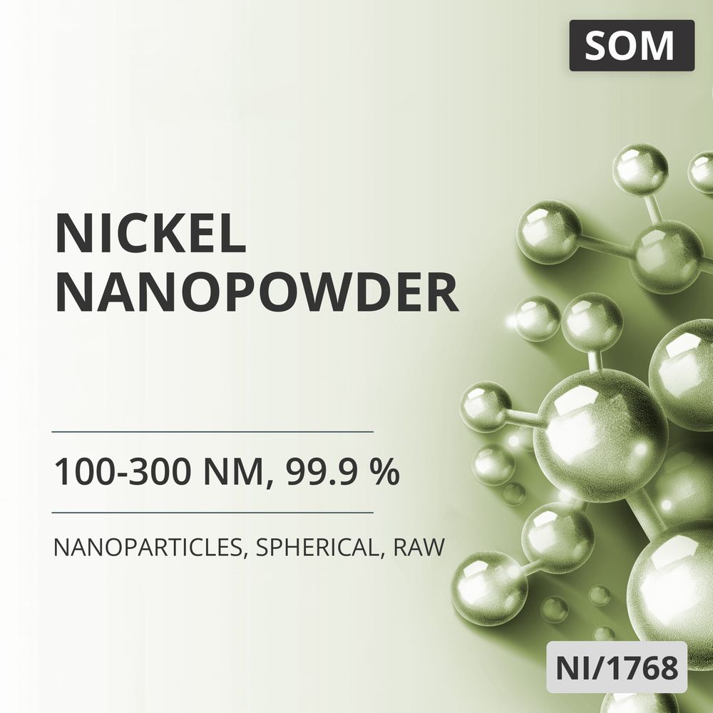 Nickel Nanopowder, 100-300 nm, 99.9 %, Spherical, Raw (NI/1768)