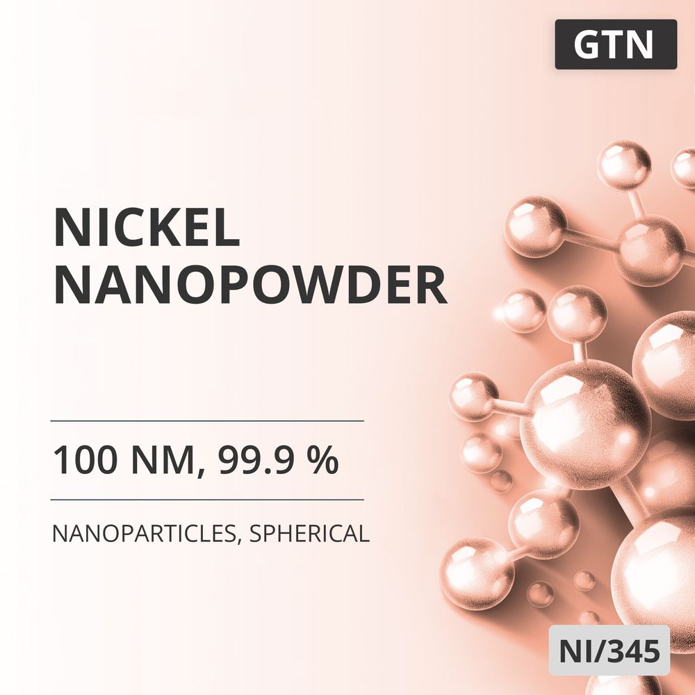 Nickel Nanopowder, 100 nm, 99.9 %, Spherical (NI/345)