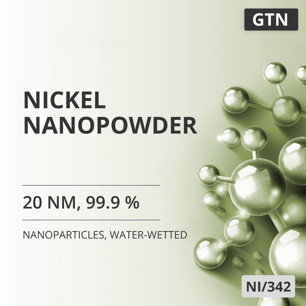 Nickel Nanopowder, 20 nm, 99.9 %, Water-Wetted (NI/342)