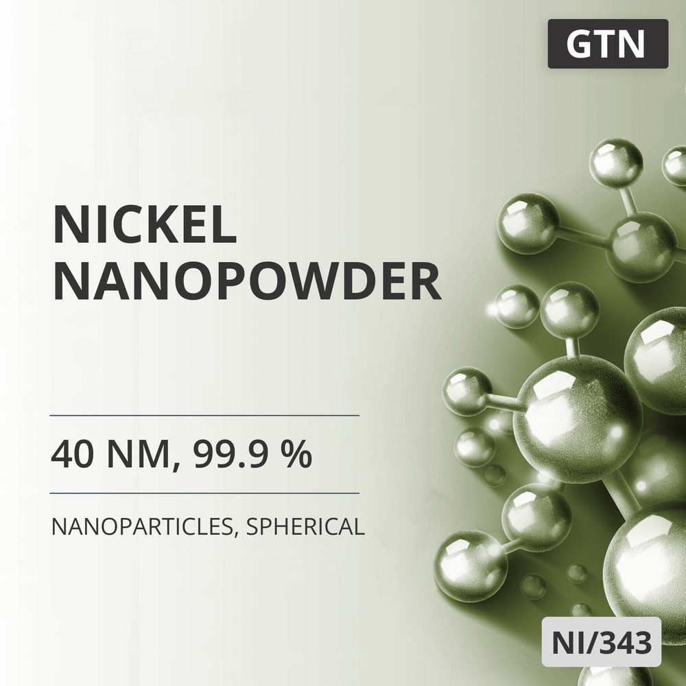 Nickel Nanopowder, 40 nm, 99.9 %, Spherical (NI/343)