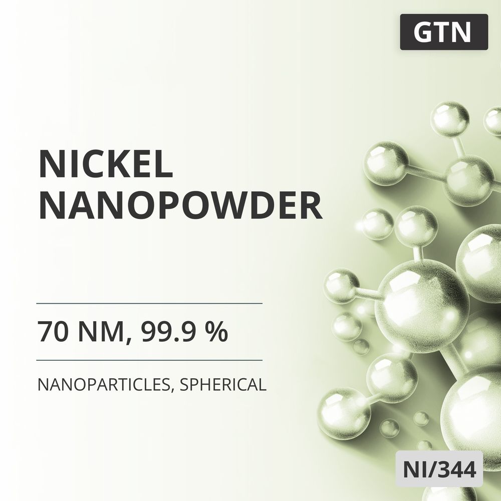 Nickel Nanopowder, 70 nm, 99.9 %, Spherical (NI/344)