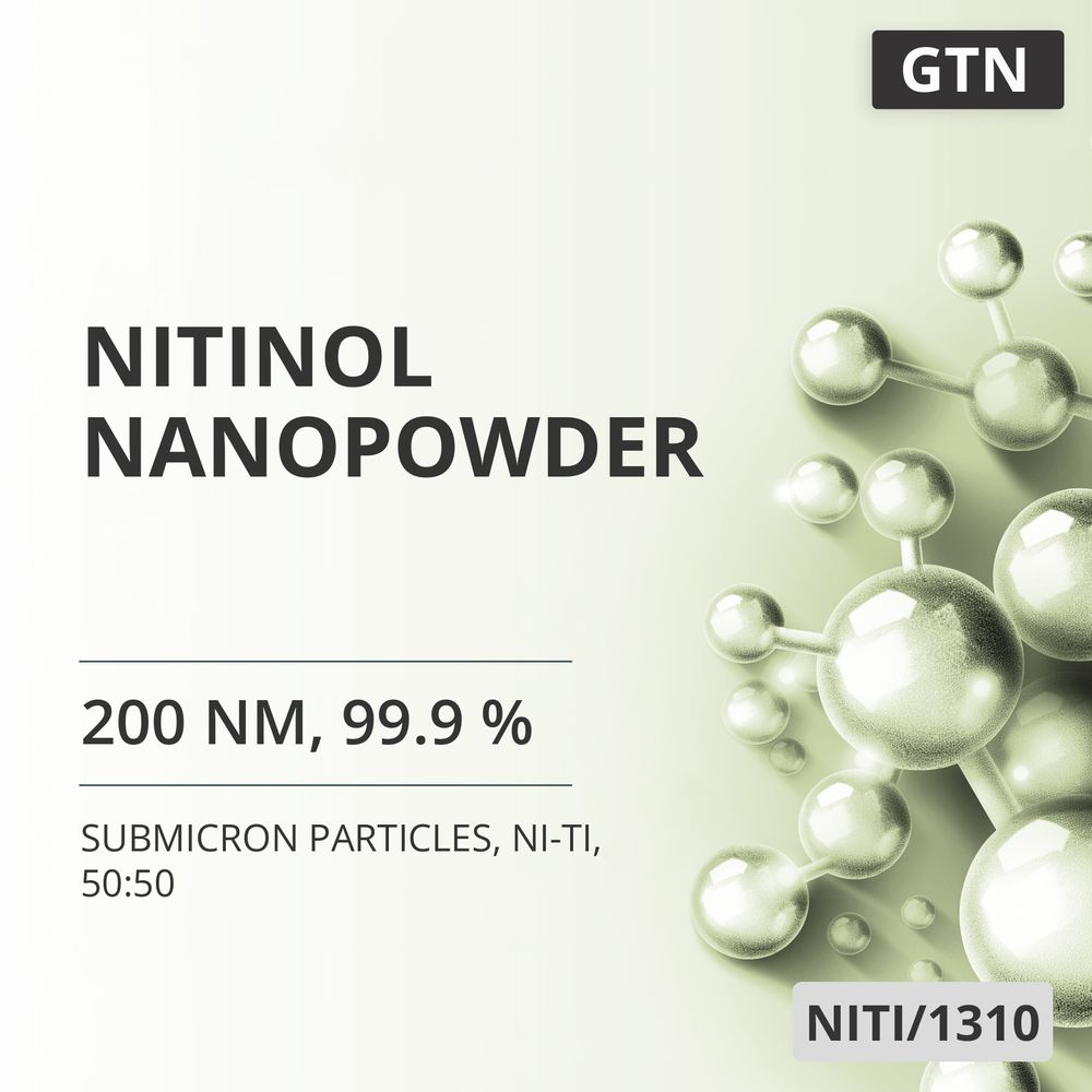 Nitinol Nanopowder, 200 nm, 99.9 %, Ni-Ti, 50:50 (NITI/1310)