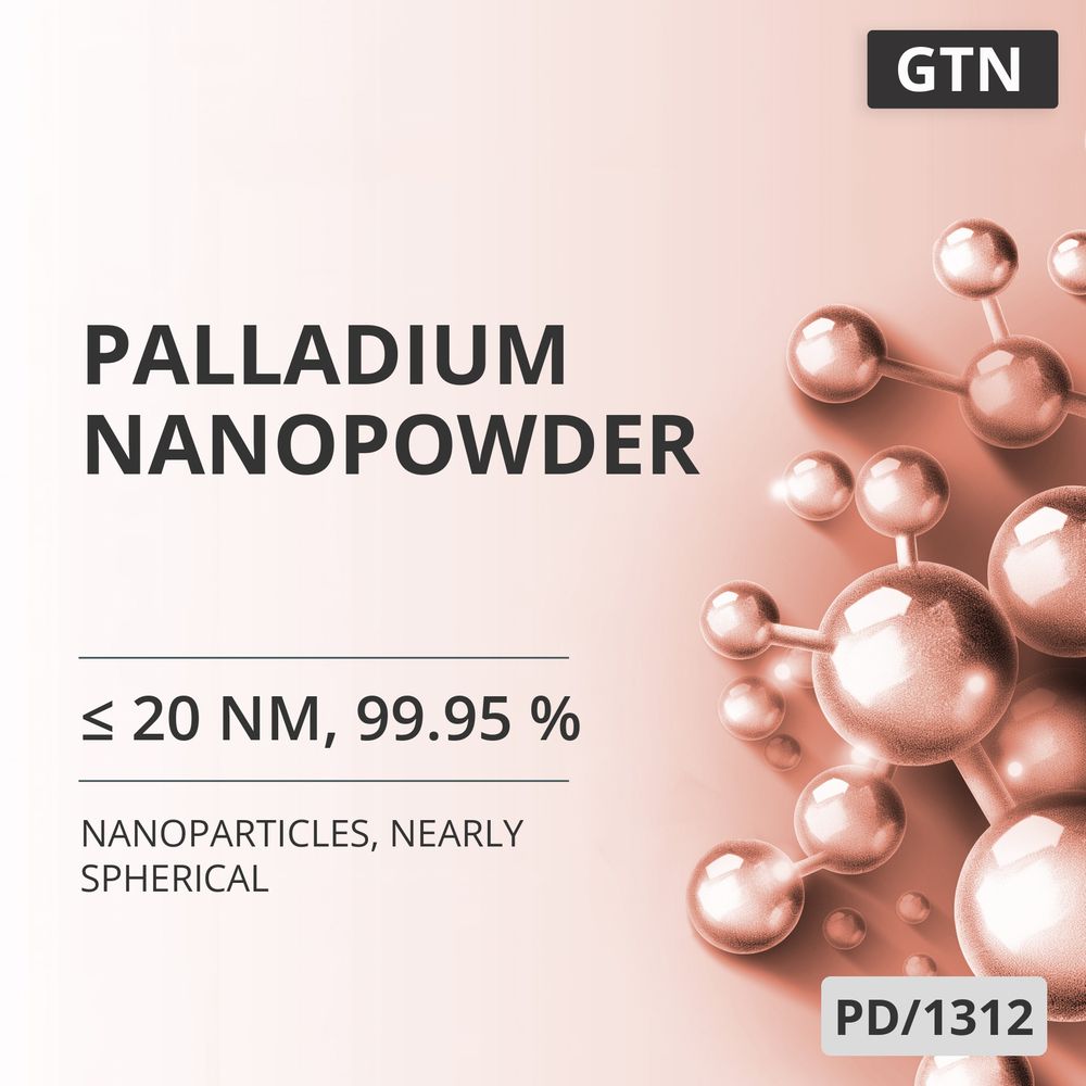 Palladium Nanopowder, ≤ 20 nm, 99.95 %, Nearly Spherical (PD/1312)