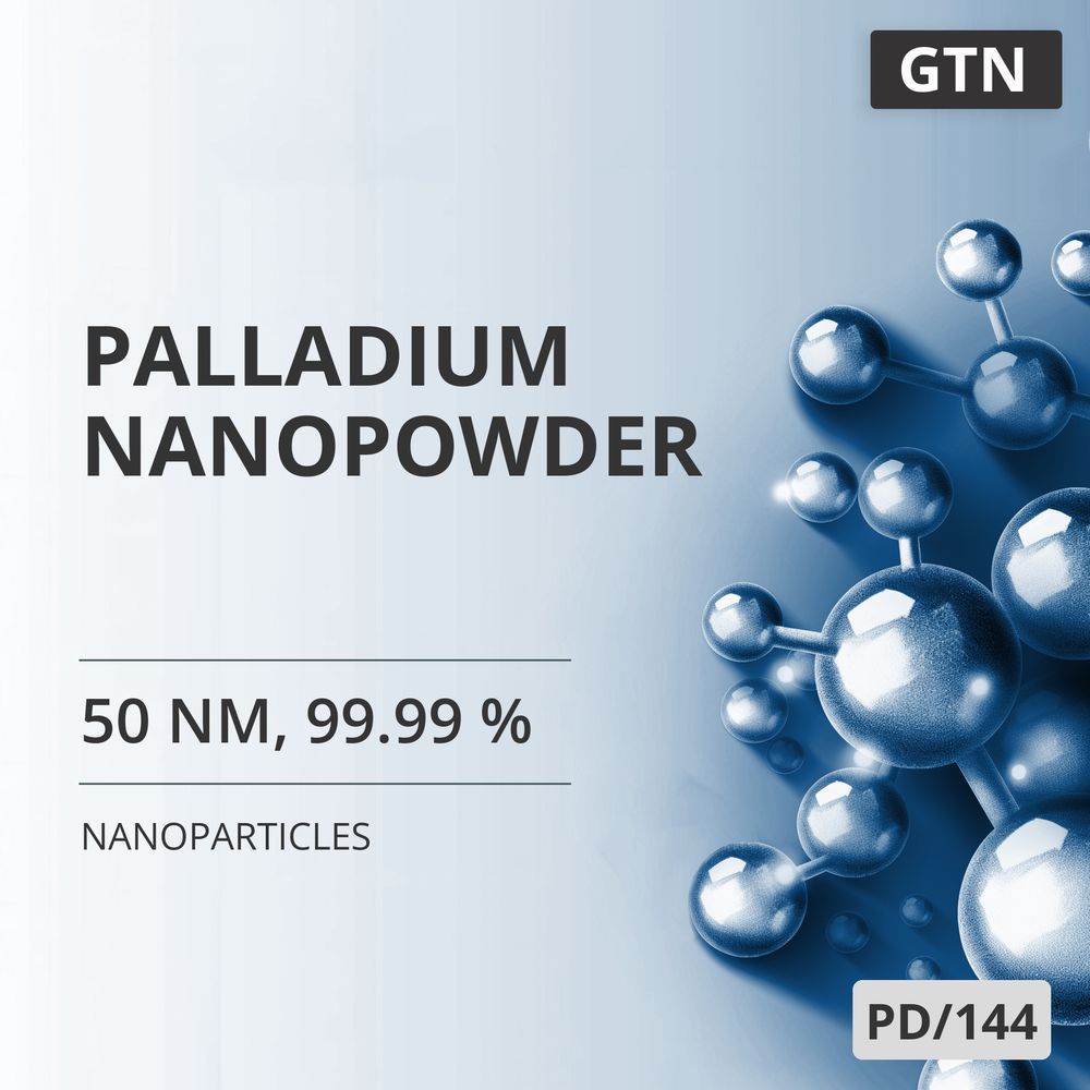 Palladium Nanopowder, 50 nm, 99.99 % (PD/144)