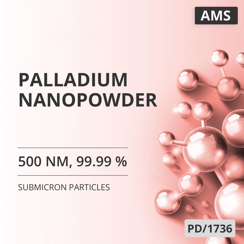 Palladium Nanopowder, 500 nm, 99.99 % (PD/1736)