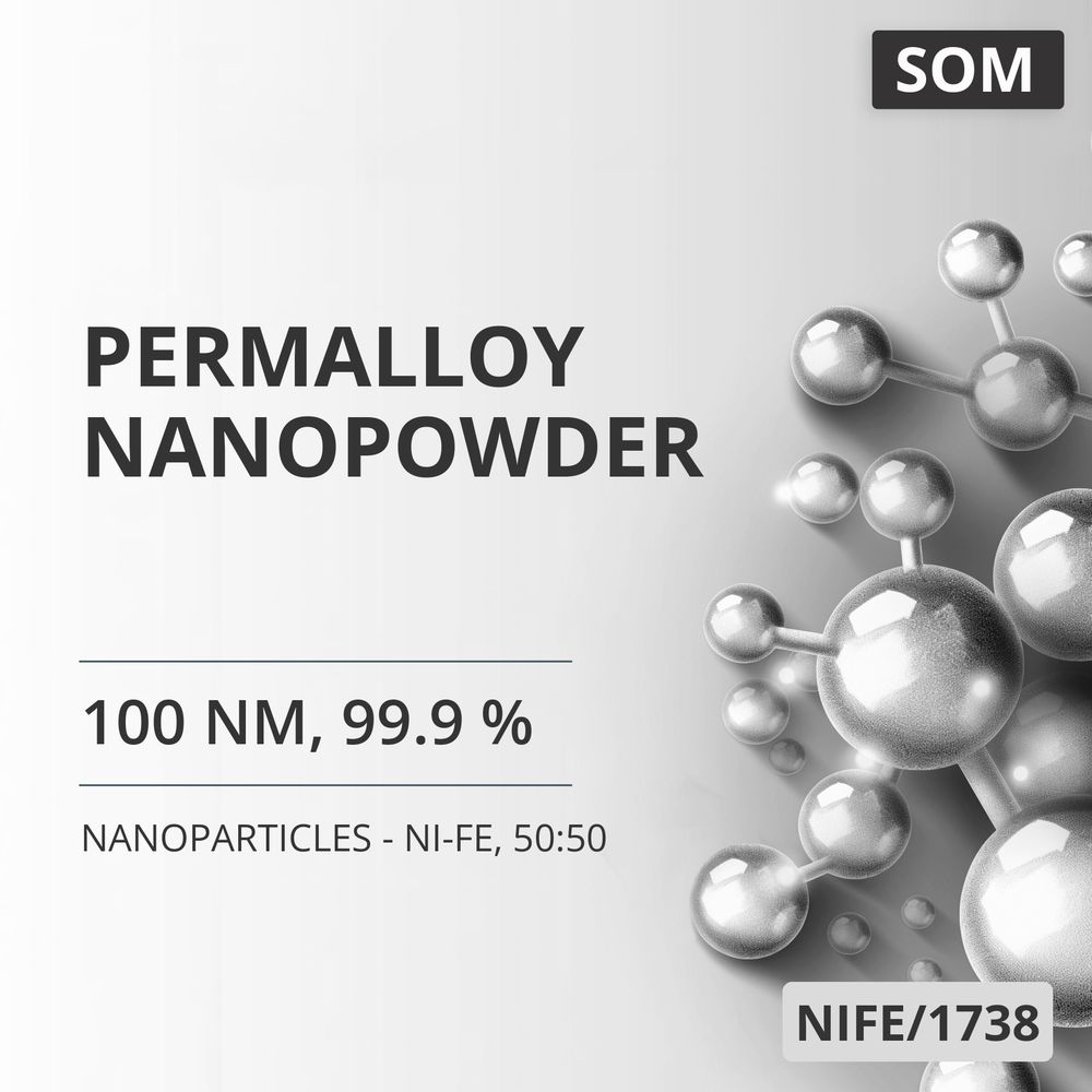 Permalloy Nanopowder, 100 nm, 99.9 % - Ni-Fe, 50:50 (NIFE/1738)