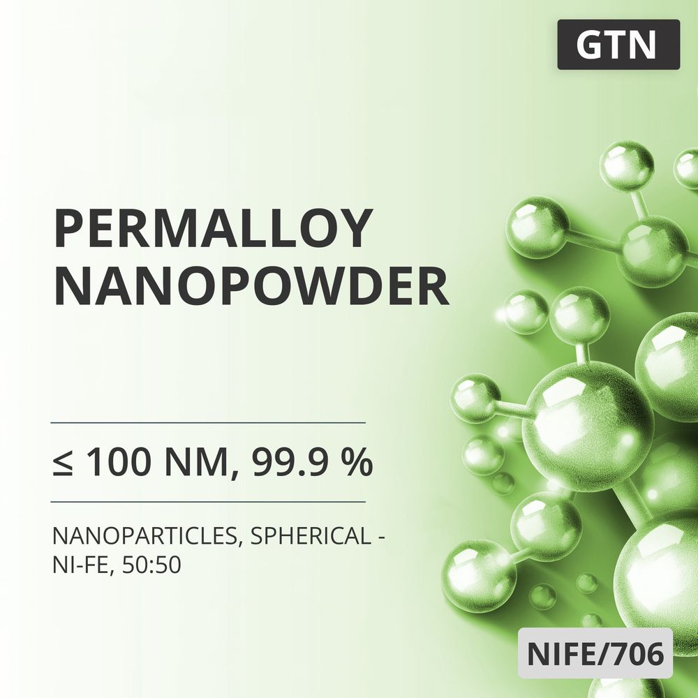 Permalloy Nanopowder, ≤ 100 nm, 99.9 %, Spherical - Ni-Fe, 50:50 (NIFE/706)