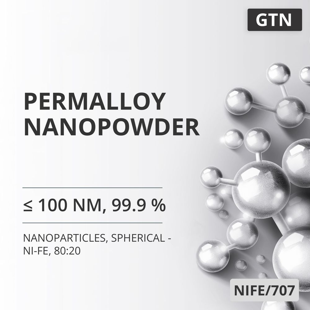 Permalloy Nanopowder, ≤ 100 nm, 99.9 %, Spherical - Ni-Fe, 80:20 (NIFE/707)