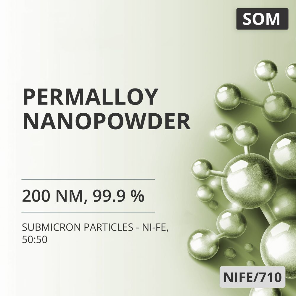 Permalloy Nanopowder, 200 nm, 99.9 % - Ni-Fe, 50:50 (NIFE/710)