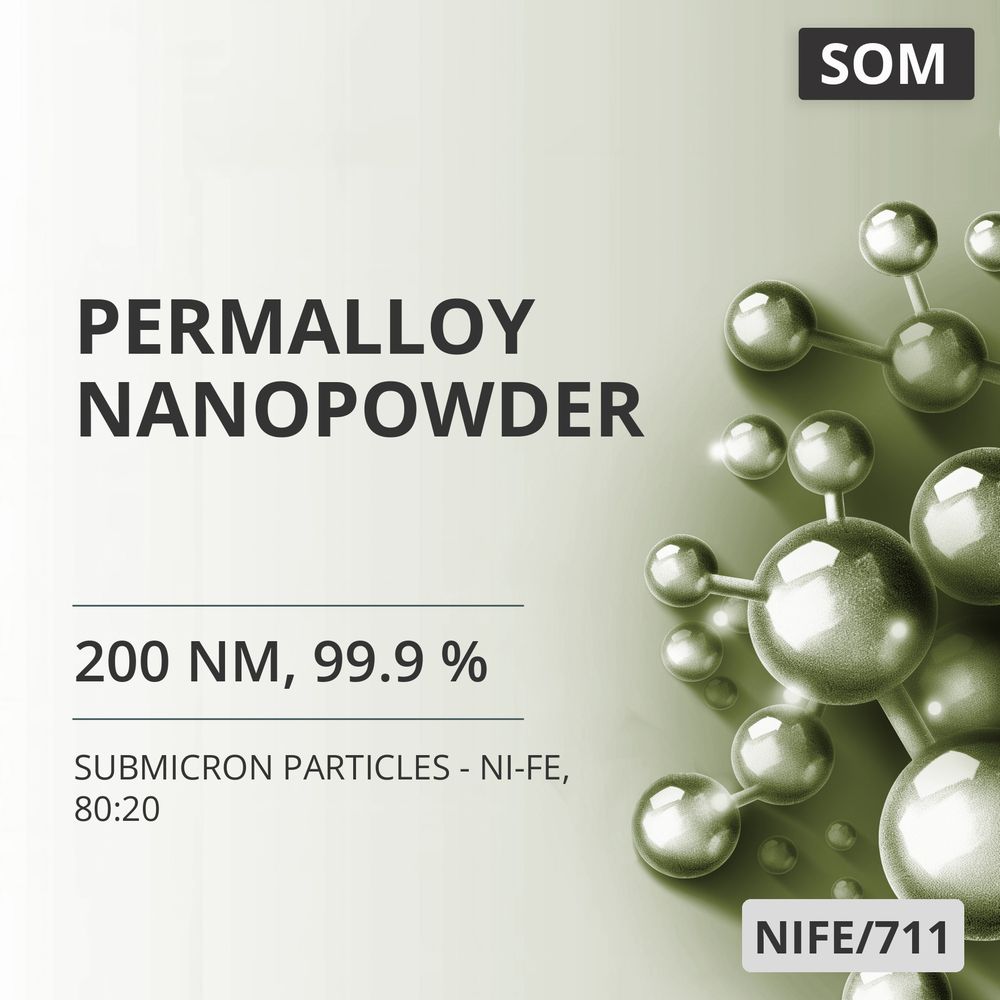 Permalloy Nanopowder, 200 nm, 99.9 % - Ni-Fe, 80:20 (NIFE/711)