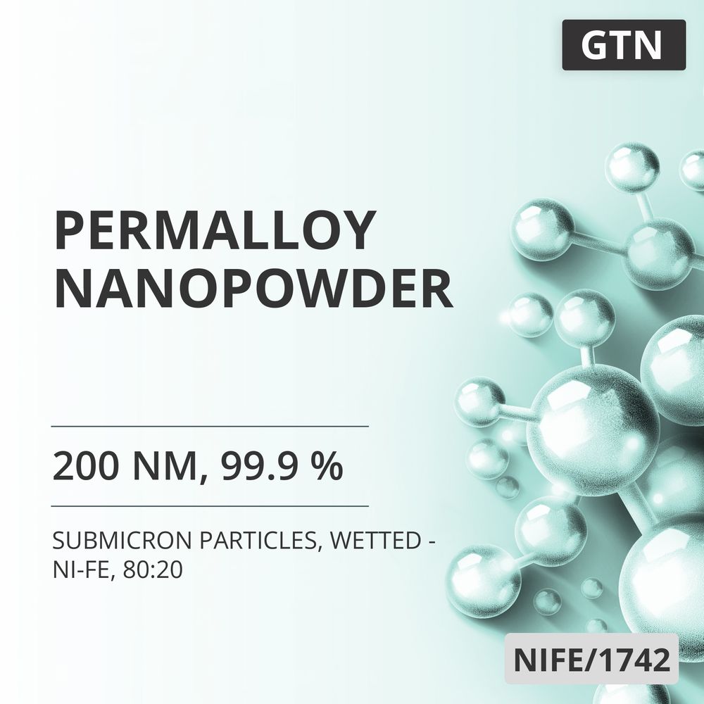 Permalloy Nanopowder, 200 nm, 99.9 %, Wetted - Ni-Fe, 80:20 (NIFE/1742)