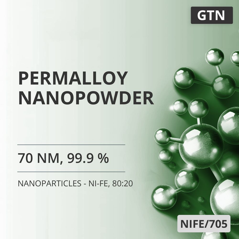 Permalloy Nanopowder, 70 nm, 99.9 % - Ni-Fe, 80:20 (NIFE/705)