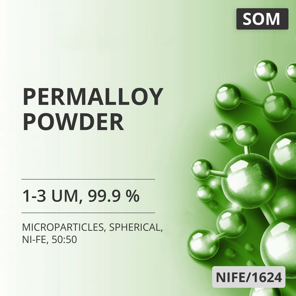 Permalloy Powder, 1-3 um, 99.9 %, Spherical, Ni-Fe, 50:50 (NIFE/1624)
