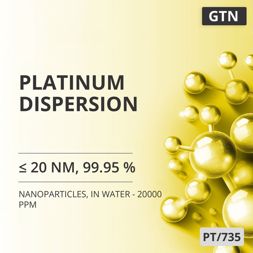 Platinum Dispersion, ≤ 20 nm, 99.95 %, in Water - 20000 ppm (PT/735)