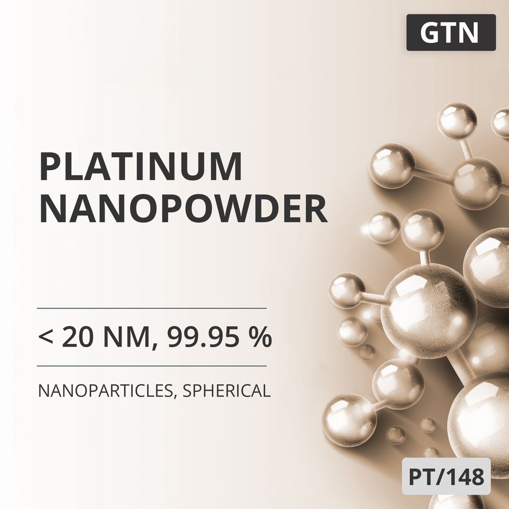 Platinum Nanopowder, < 20 nm, 99.95 %, Spherical (PT/148)