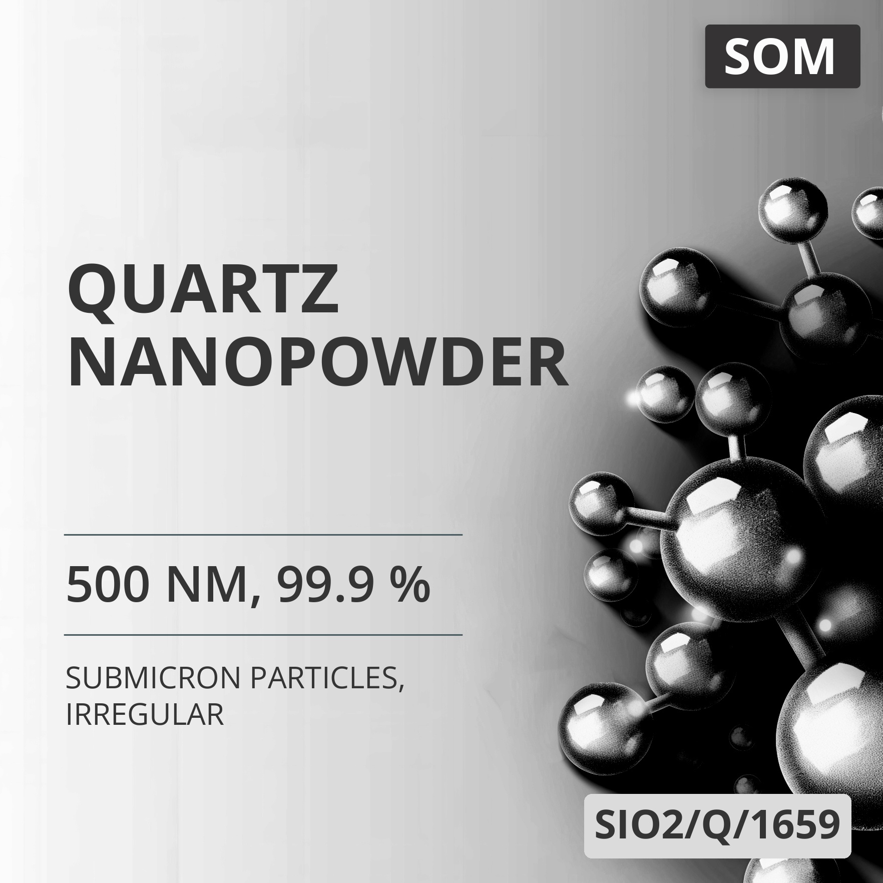 Quartz Nanopowder, 500 nm, 99.9 %, Irregular (SIO2/Q/1659)