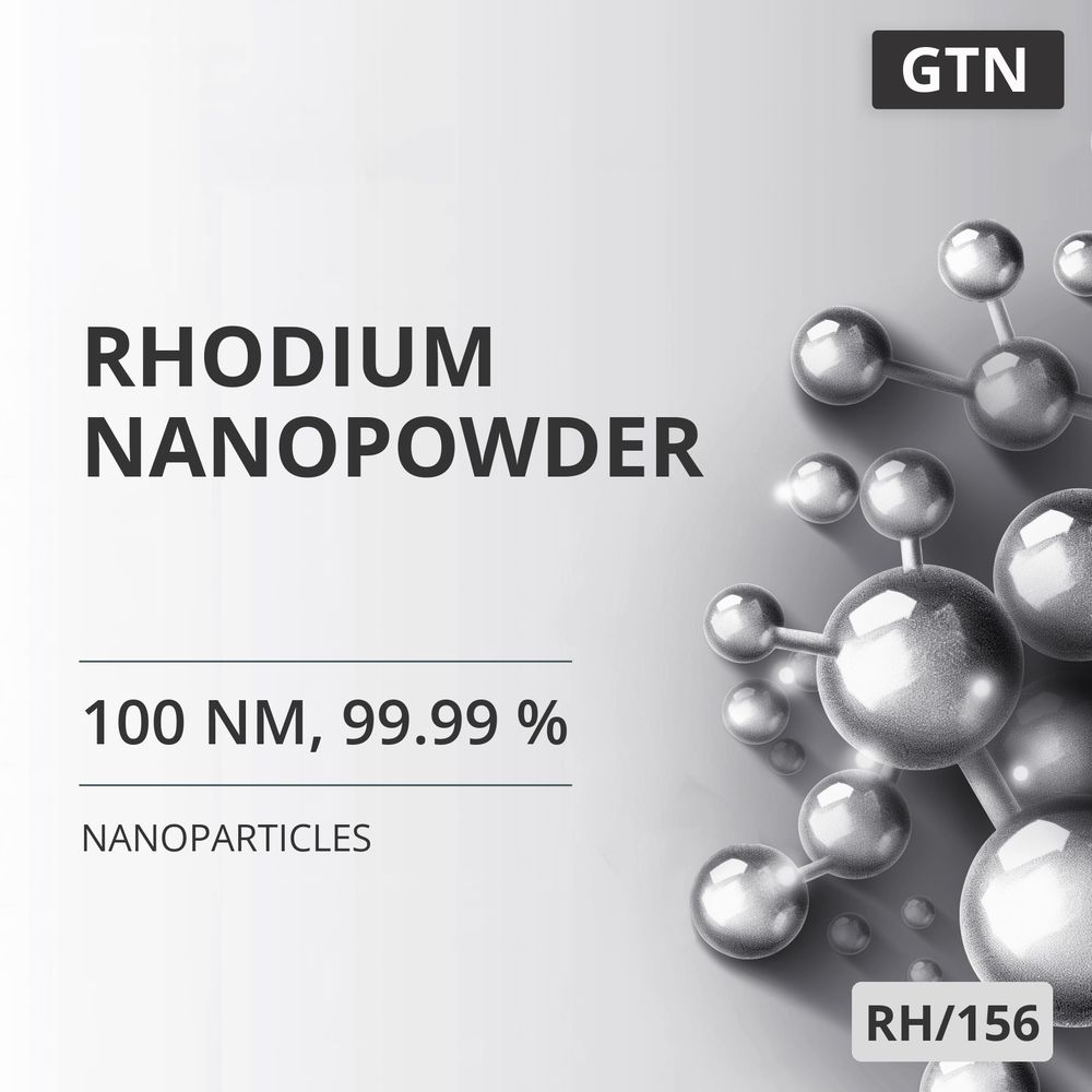 Rhodium Nanopowder, 100 nm, 99.99 % (RH/156)