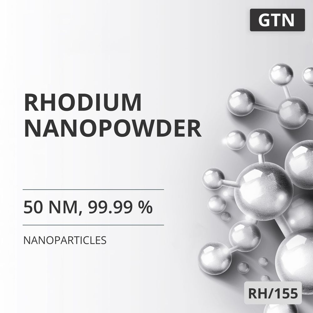 Rhodium Nanopowder, 50 nm, 99.99 % (RH/155)