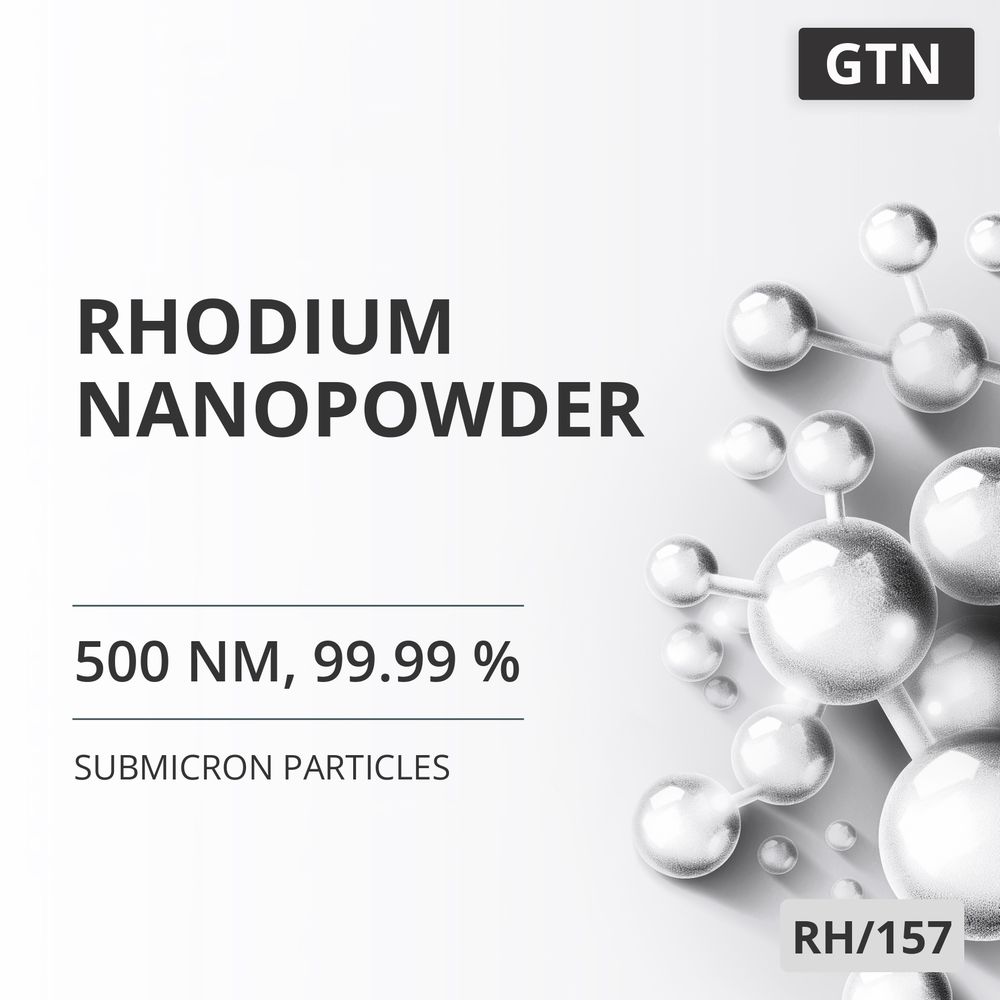 Rhodium Nanopowder, 500 nm, 99.99 % (RH/157)