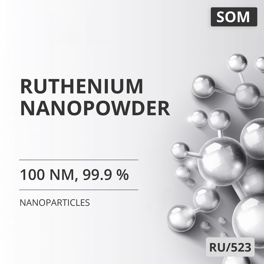 Ruthenium Nanopowder, 100 nm, 99.9 % (RU/523)