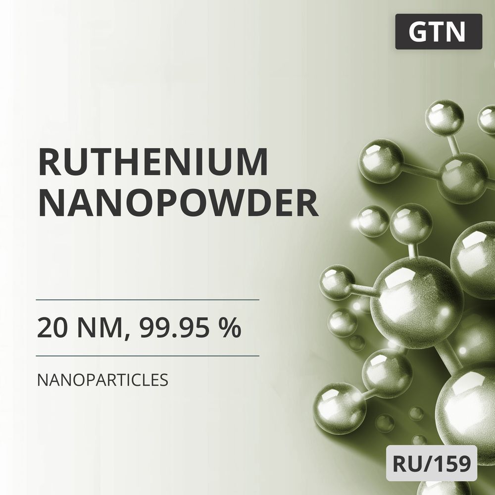 Ruthenium Nanopowder, 20 nm, 99.95 % (RU/159)