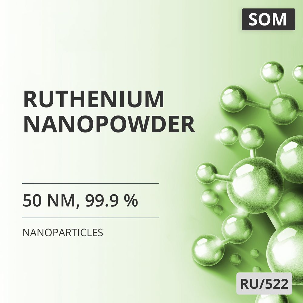 Ruthenium Nanopowder, 50 nm, 99.9 % (RU/522)