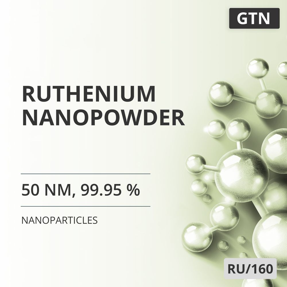 Ruthenium Nanopowder, 50 nm, 99.95 % (RU/160)