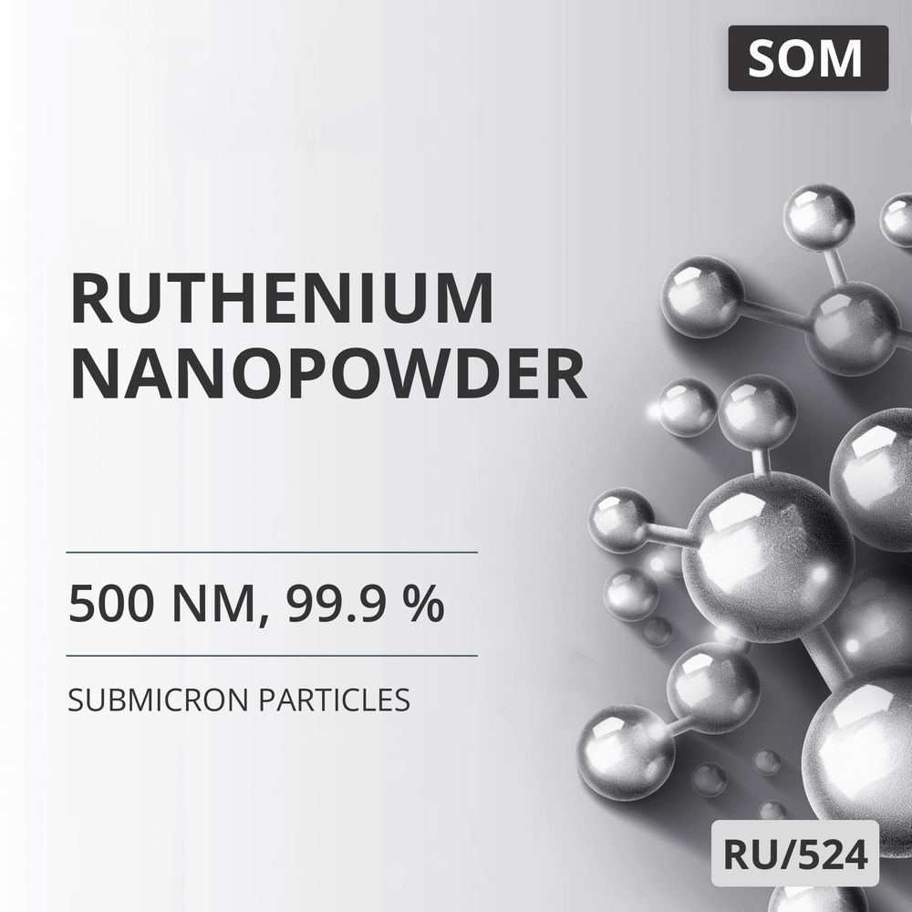 Ruthenium Nanopowder, 500 nm, 99.9 % (RU/524)