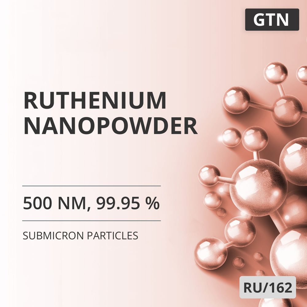 Ruthenium Nanopowder, 500 nm, 99.95 % (RU/162)