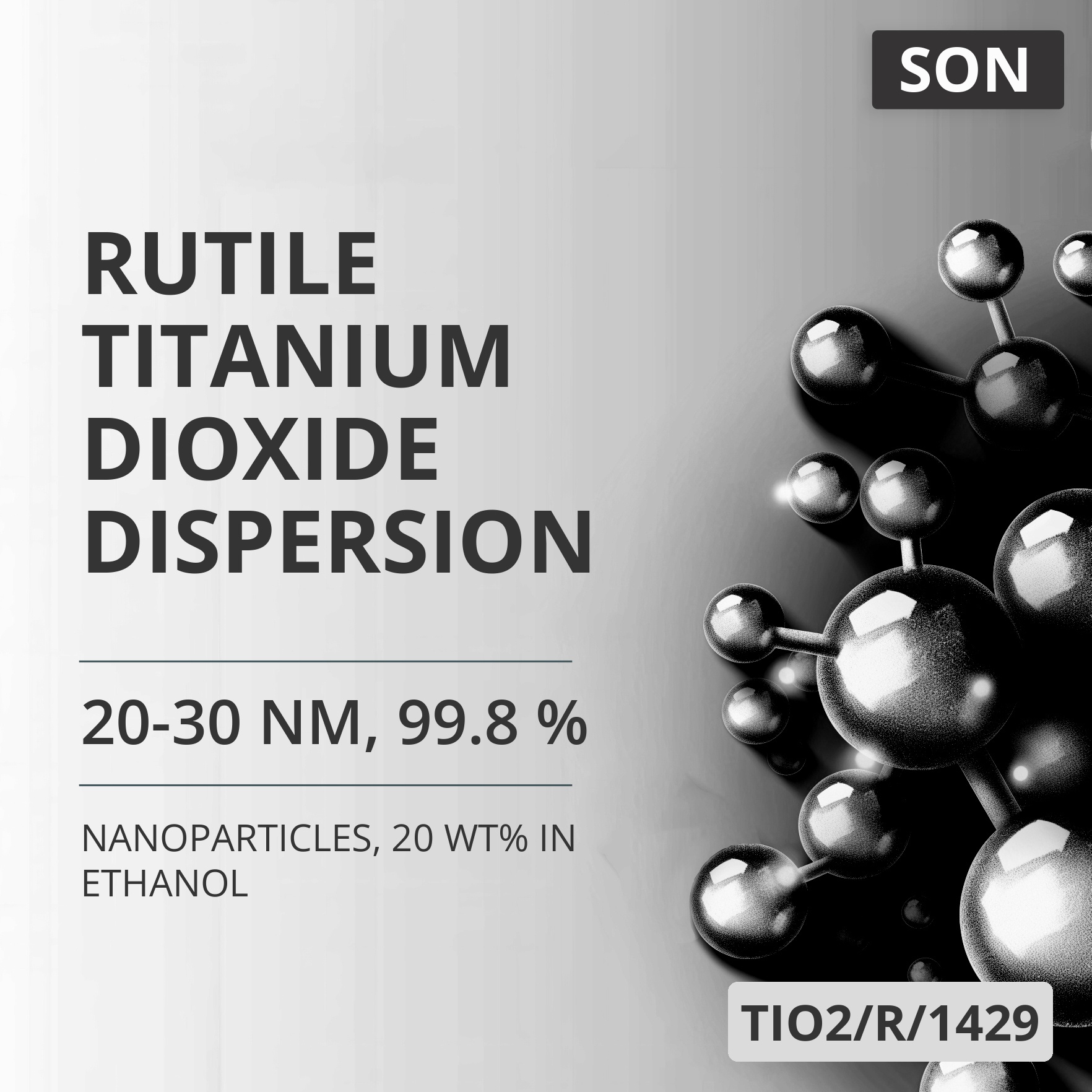 Rutile Titanium Dioxide Dispersion, 20-30 nm, 99.8 %, 20 wt% in Ethanol (TIO2/R/1429)