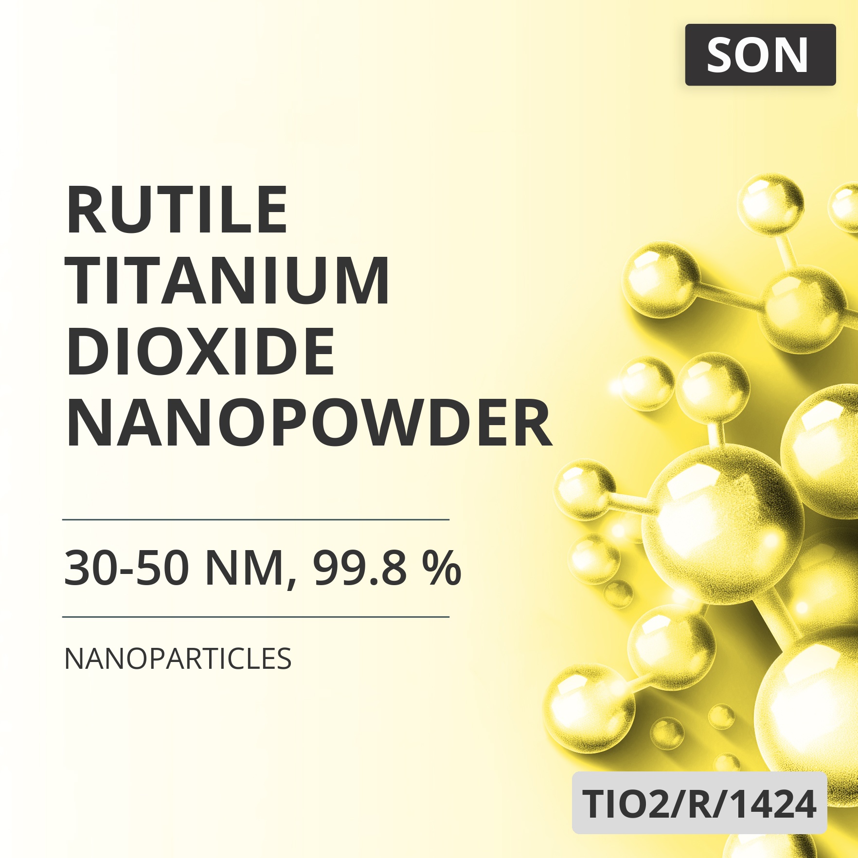 Rutile Titanium Dioxide Nanopowder, 30-50 nm, 99.8 % (TIO2/R/1424)