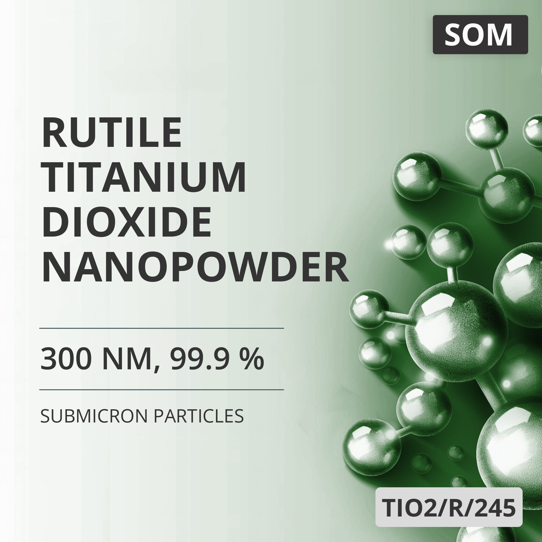 Rutile Titanium Dioxide Nanopowder, 300 nm, 99.9 % (TIO2/R/245)