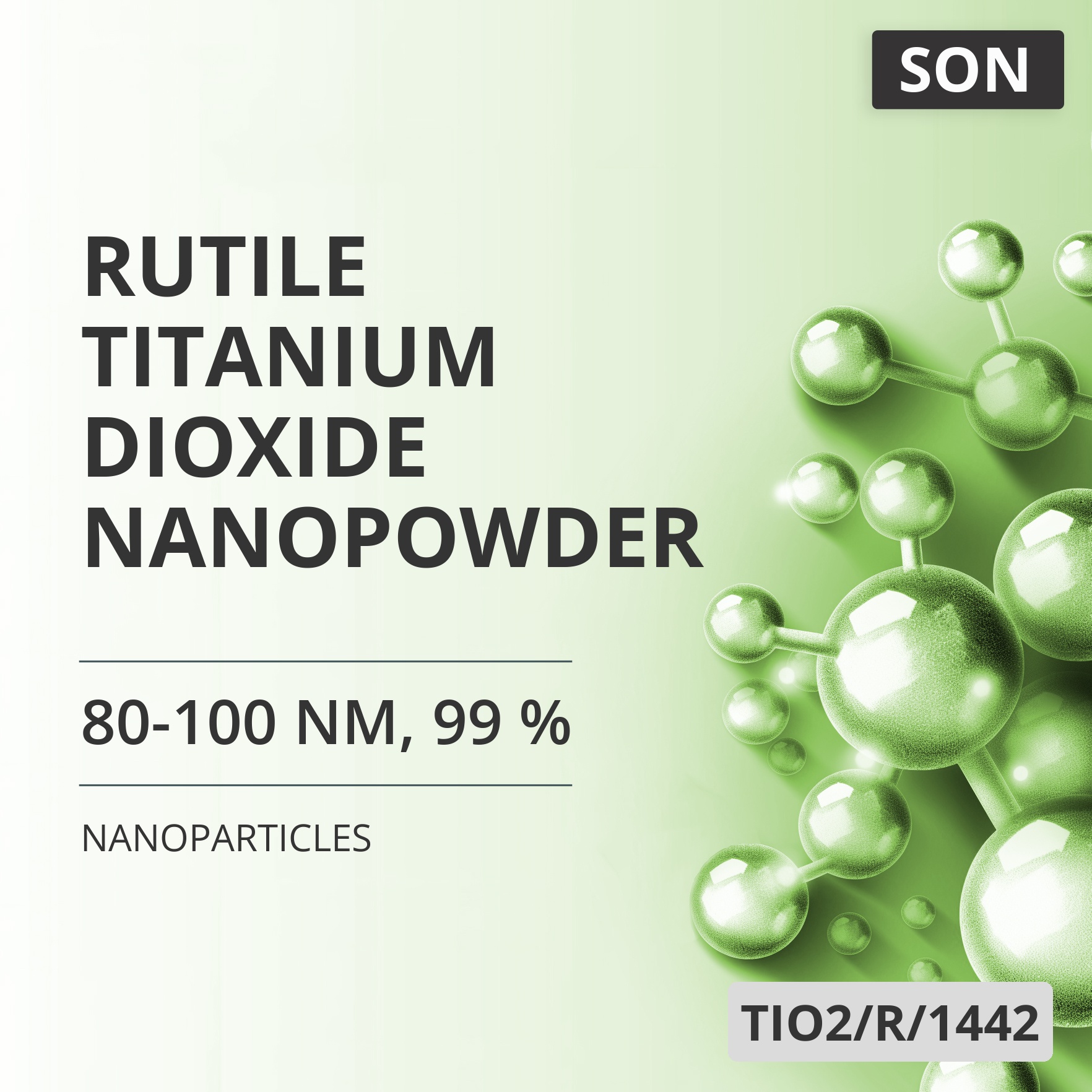 Rutile Titanium Dioxide Nanopowder, 80-100 nm, 99 % (TIO2/R/1442)