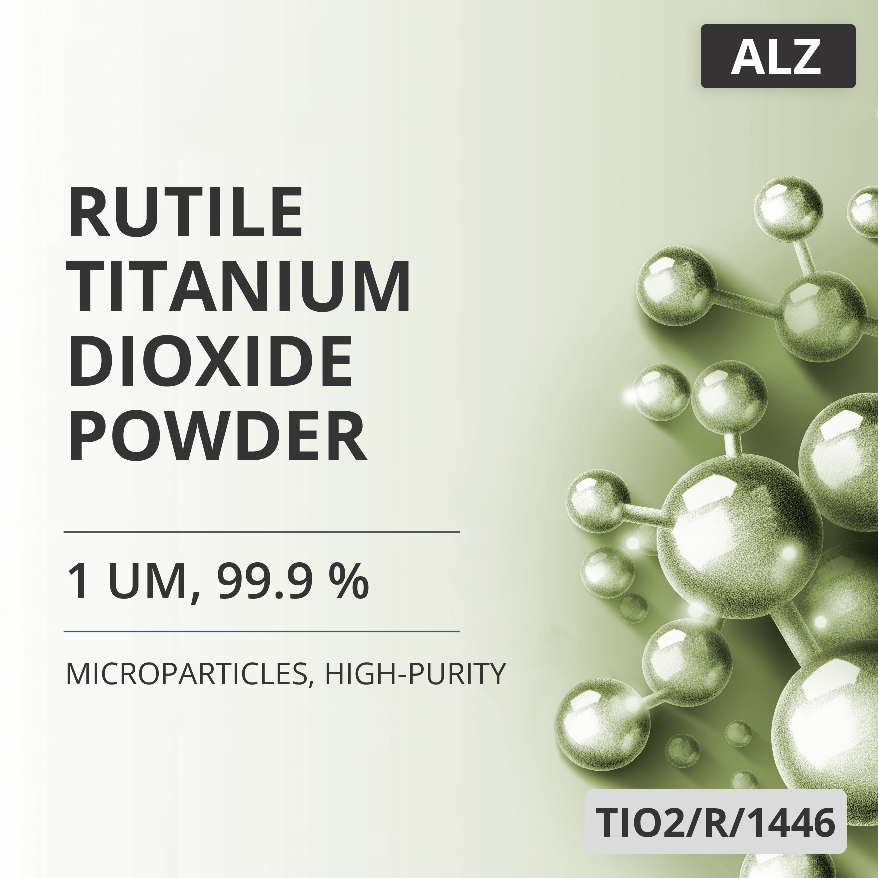 Rutile Titanium Dioxide Powder, 1 um, 99.9 %, High-Purity (TIO2/R/1446)