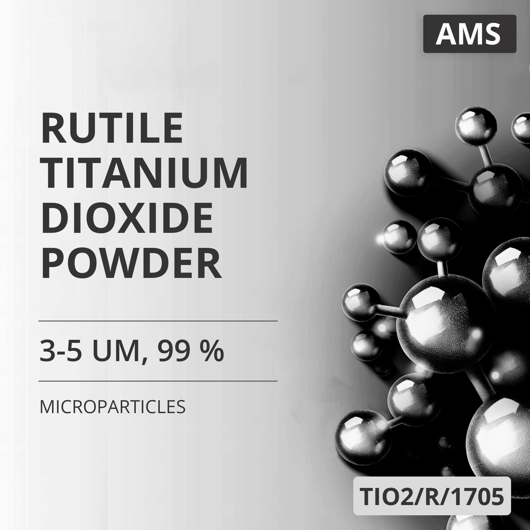 Rutile Titanium Dioxide Powder, 3-5 um, 99 % (TIO2/R/1705)