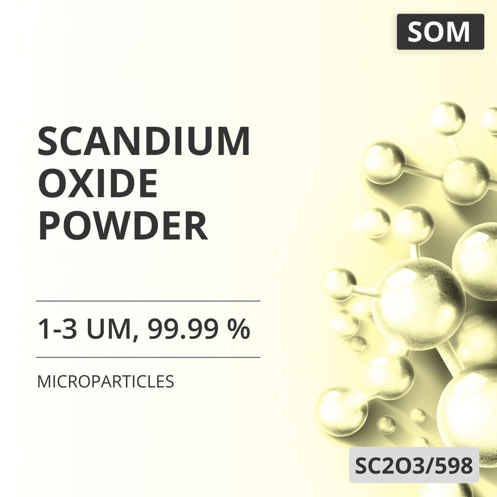 Scandium Oxide Powder, 1-3 um, 99.99 % (SC2O3/598)