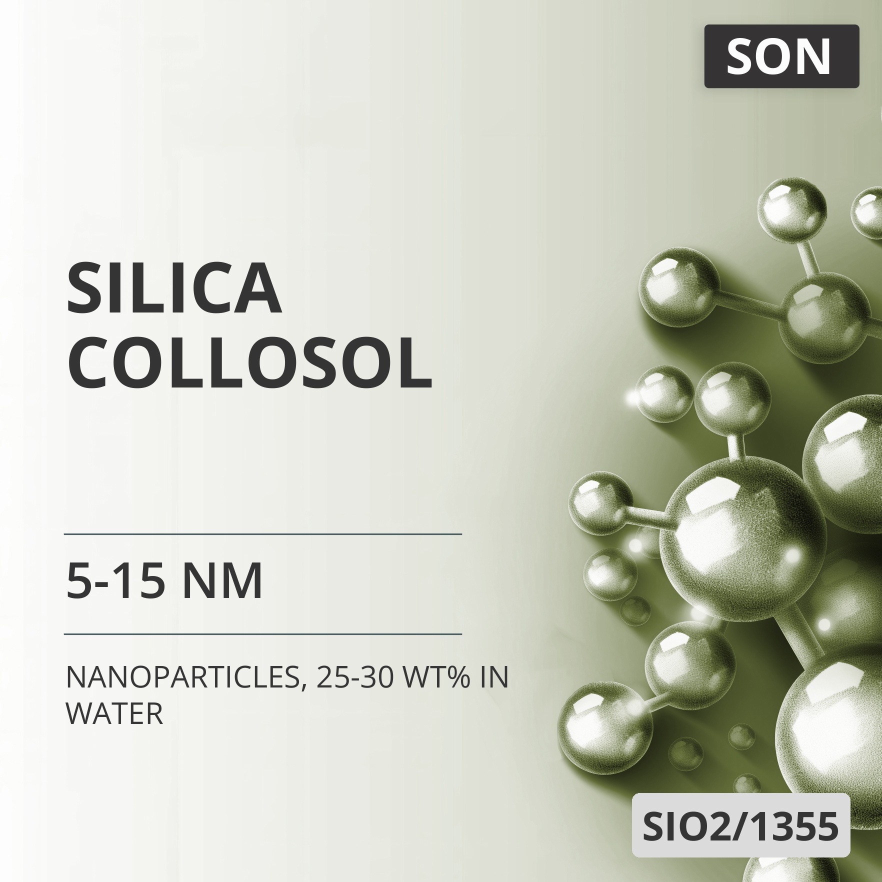 Silica Collosol, 5-15 nm, 25-30 wt% in Water (SIO2/1355)